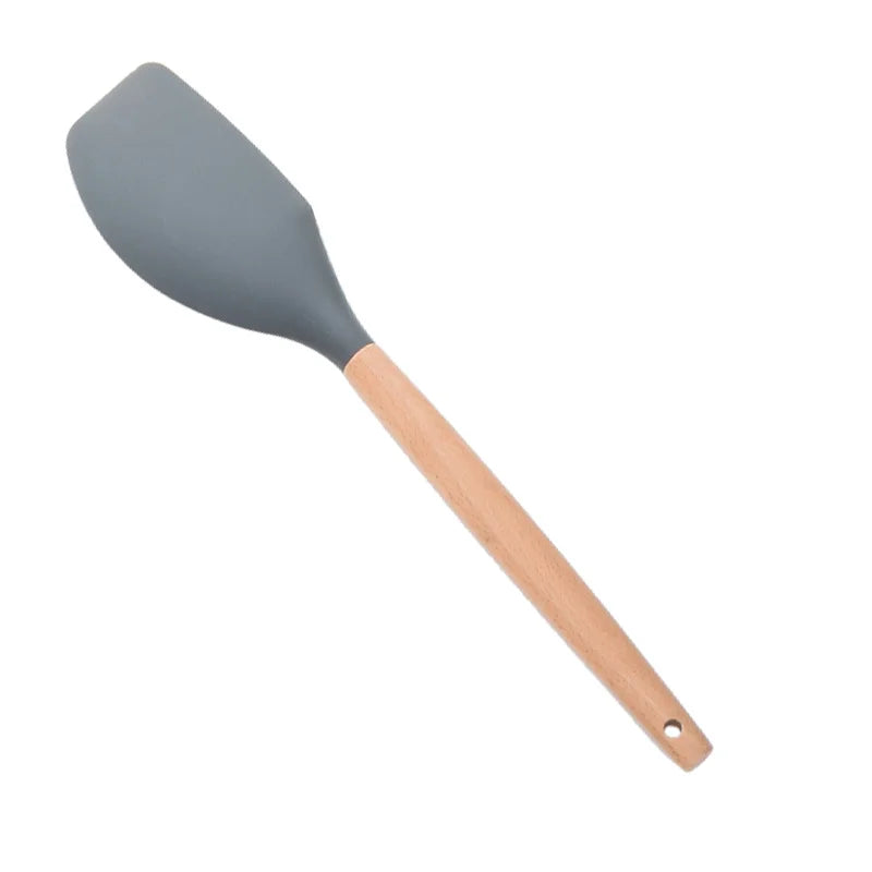 LMETJMA Silicone Cooking Utensils Set - 446°F Heat Resistant Kitchen Utensils Set Turner Tongs Spatula Spoon Brush Whisk JT888