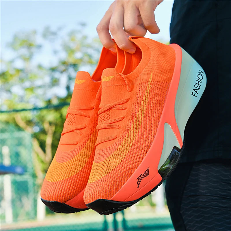 Men's Shoes Air Cushion Runner Trainers Tenis Plate Sports Running Shoes Women Comfortable Athletic Speciality Marathon Sneakers
