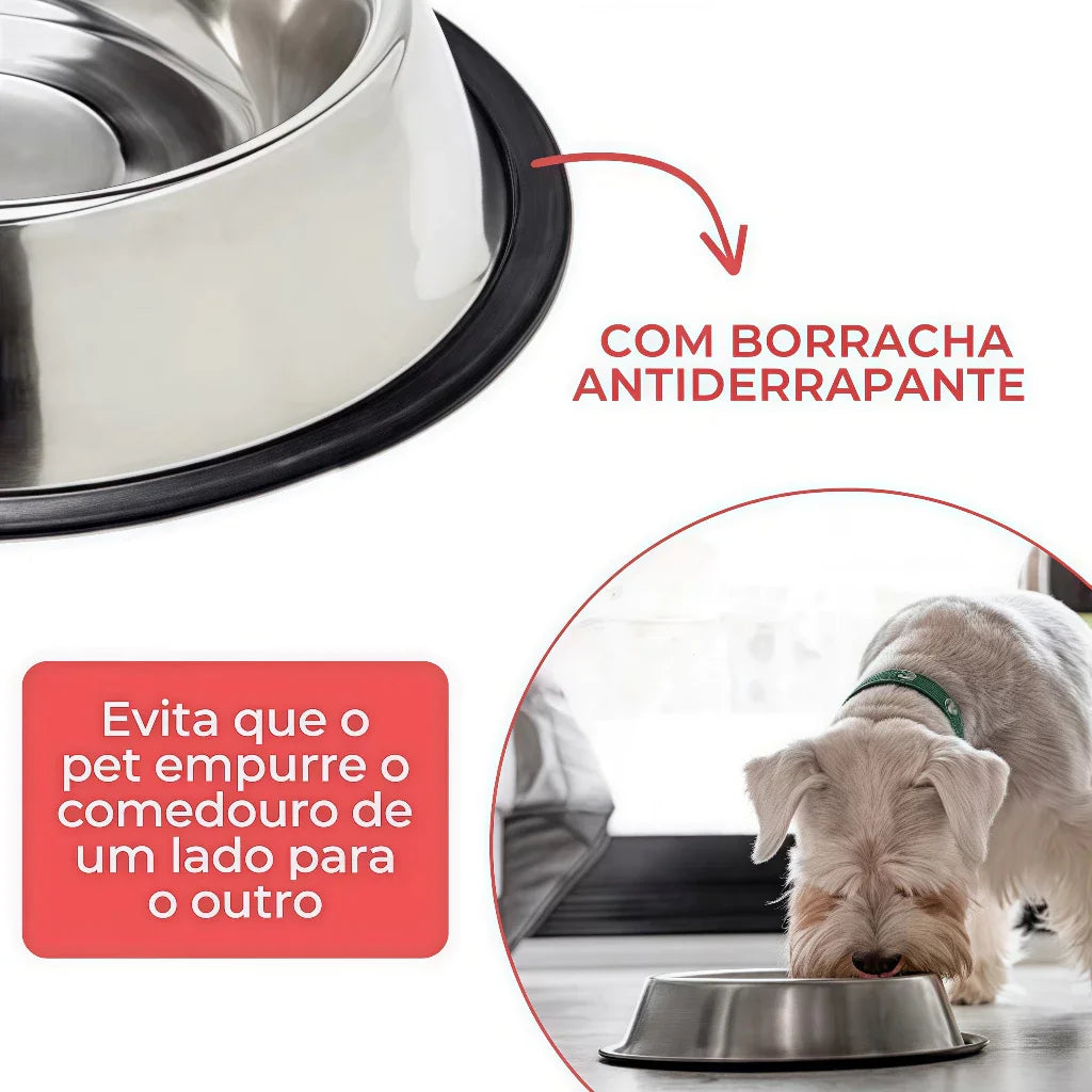 Anti-Slip Inox Food or Drinks for Dogs and Cats-Resistant and Ideal for Pets of All Pots
