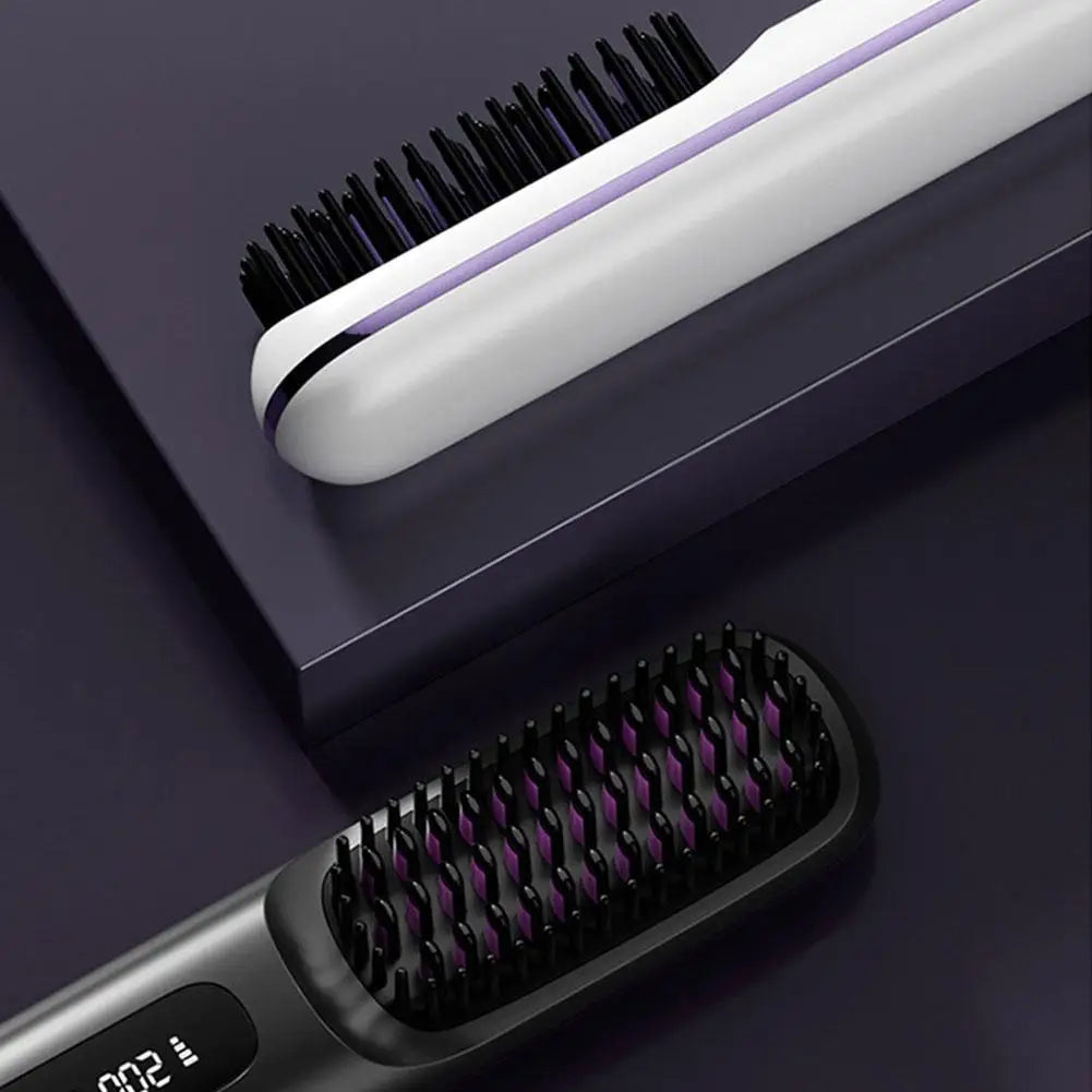 Thermostatic Electric Heating Heating Straight Hair Comb Wireless Portable Negative Ion Styling Tool Rechargeable USB Hair Tools