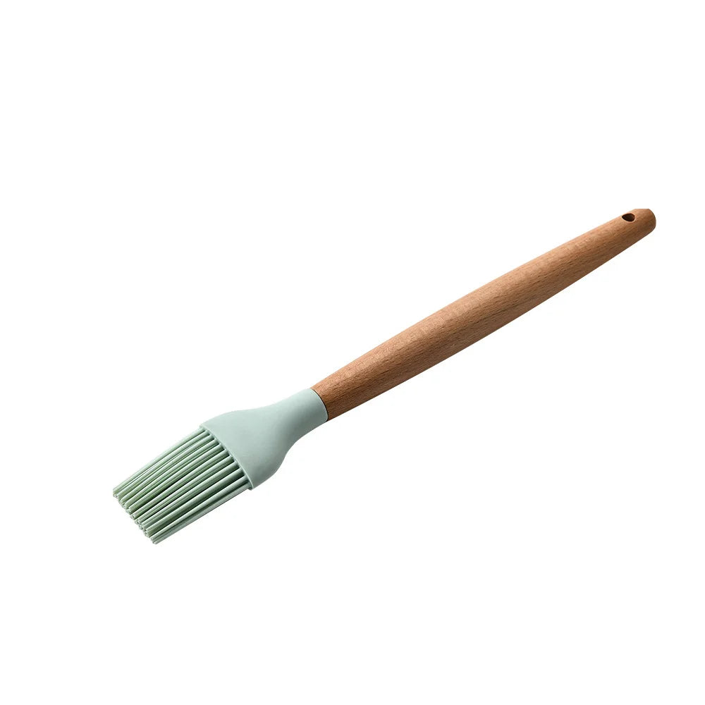 LMETJMA Silicone Cooking Utensils Set - 446°F Heat Resistant Kitchen Utensils Set Turner Tongs Spatula Spoon Brush Whisk JT888