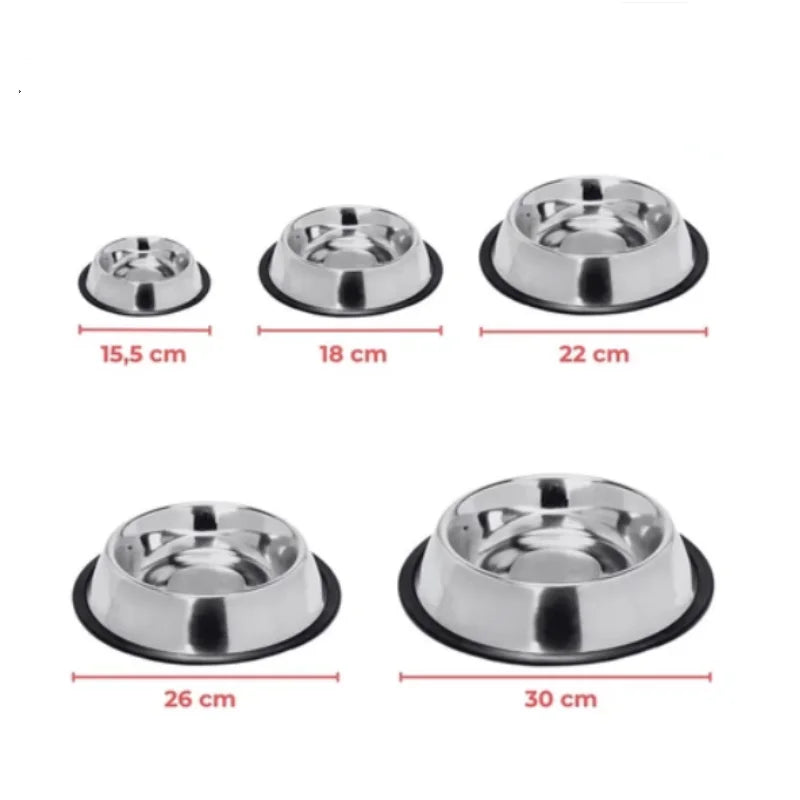 Anti-Slip Inox Food or Drinks for Dogs and Cats-Resistant and Ideal for Pets of All Pots