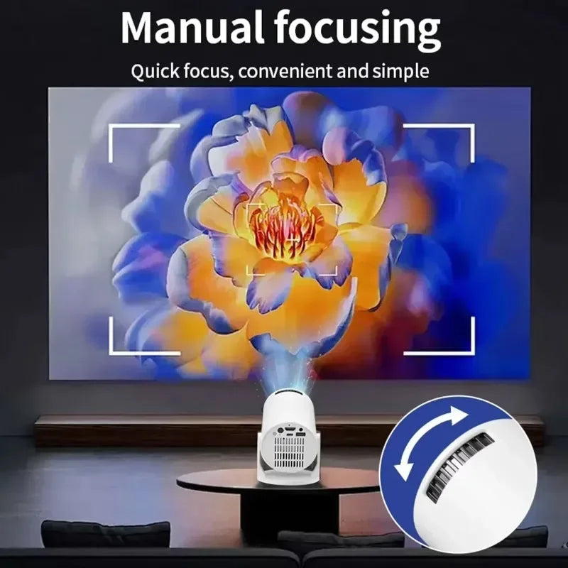 Hot Sale Projector 4K Android 11 HY300 Wifi6 260ANSI Allwinner H713 BT5.0 1080P 1280*720P Cinema Outdoor Portable Projetors