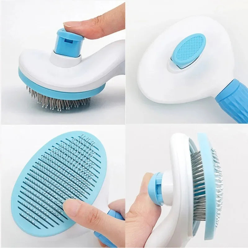 Automatic Pet Brush With Smooth Loose Removal