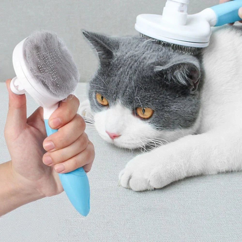 Automatic Pet Brush With Smooth Loose Removal