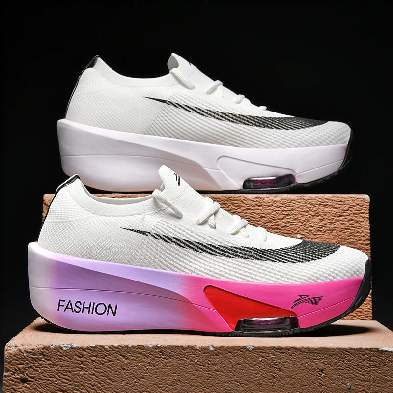 Men's Shoes Air Cushion Runner Trainers Tenis Plate Sports Running Shoes Women Comfortable Athletic Speciality Marathon Sneakers
