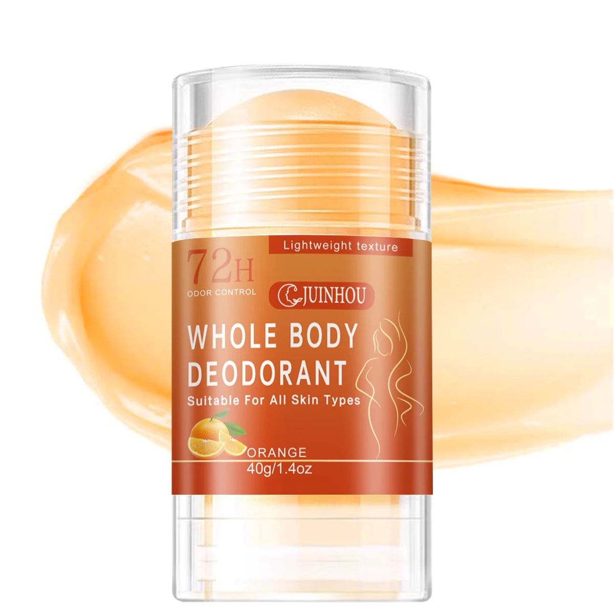JUINHOU Orange Deodorant Stick/Antiperspirant light Orange Scent Easy to Carry Effectively Solves the Problem of Underarm Odor