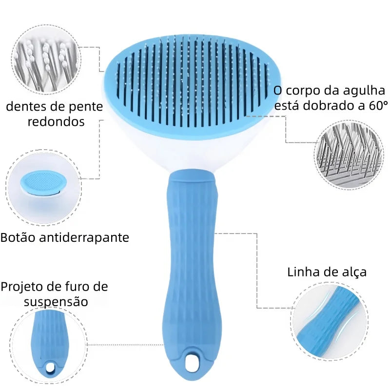Automatic Pet Brush With Smooth Loose Removal