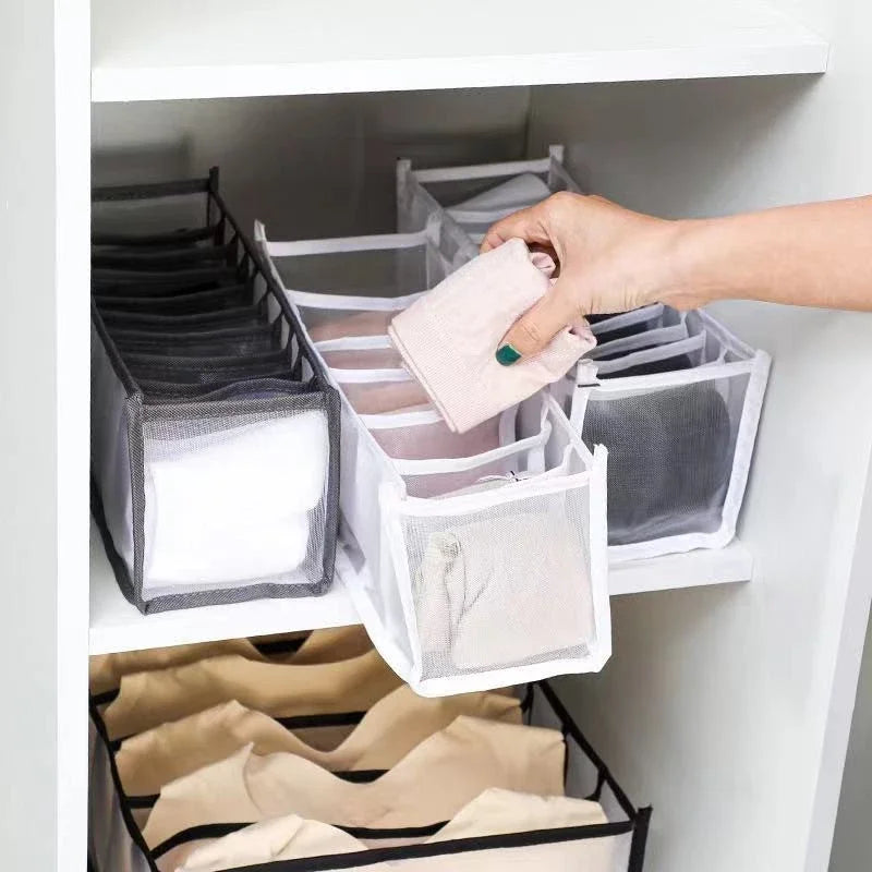 Kit 3 Bra Drawer Organizers Collapsible Storage Box Divider Underpants Wardrobe Home