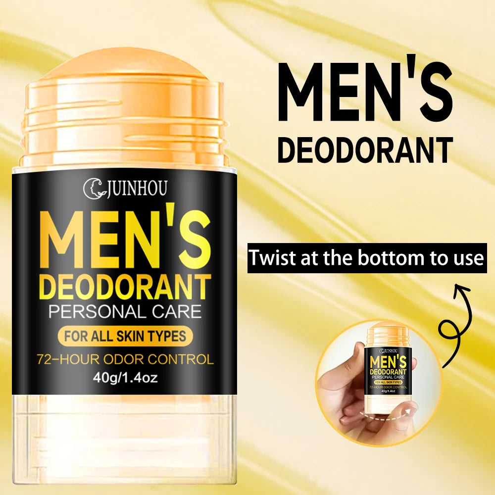 JUINHOU Men's Deodorant Stick/Antiperspirant  Easy to Carry Moisturizes Skin While Releasing a Captivating Fragrance