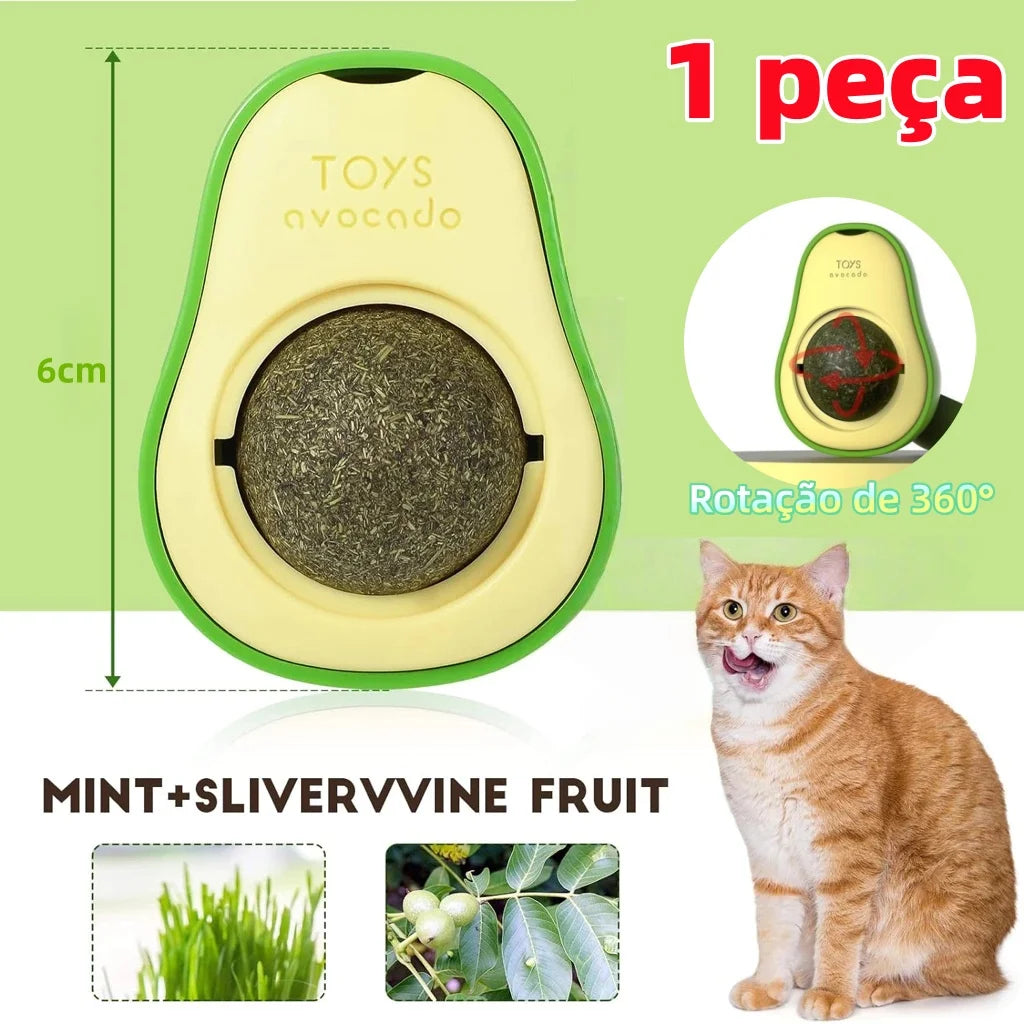 Natural Cat Herb Lick Ball Lick Tent Cleaning Snack Avacado Toy For Cats With Catnip