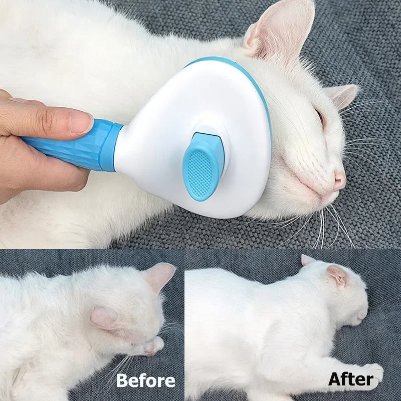 Automatic Pet Brush With Smooth Loose Removal