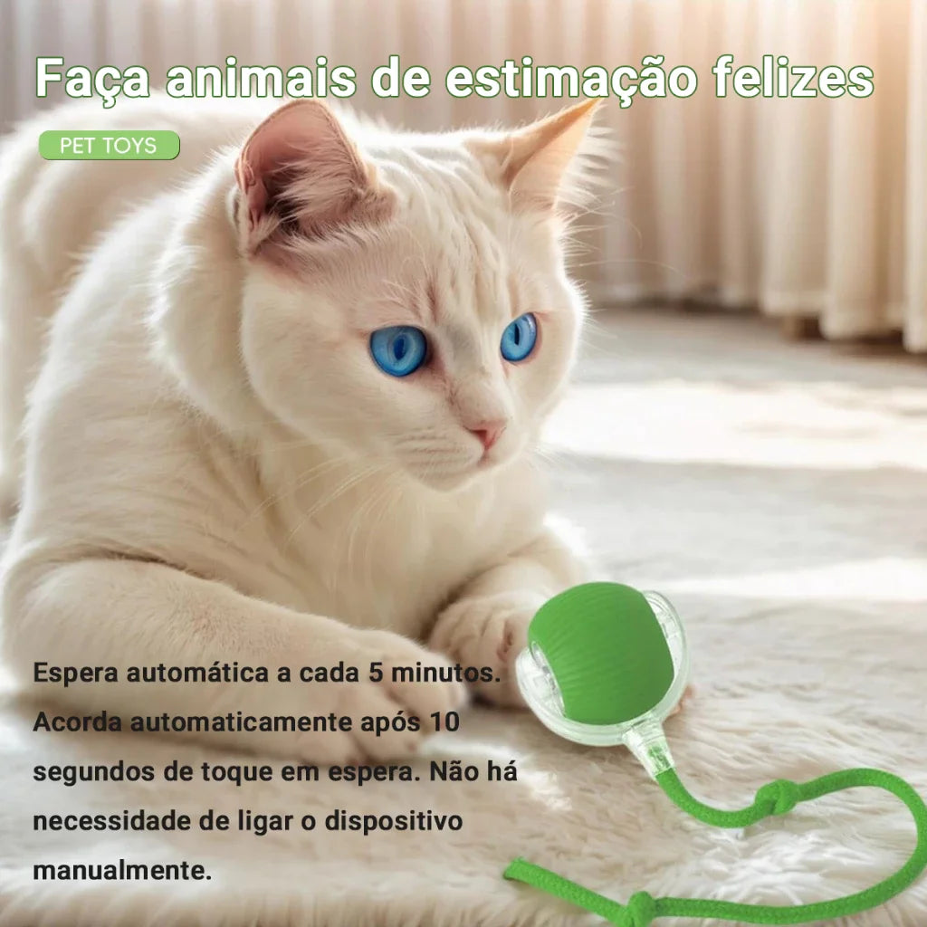 Automatic Cat Toy-Interactive Ball with Motion Sensor and Rechargeable Fake Tail
