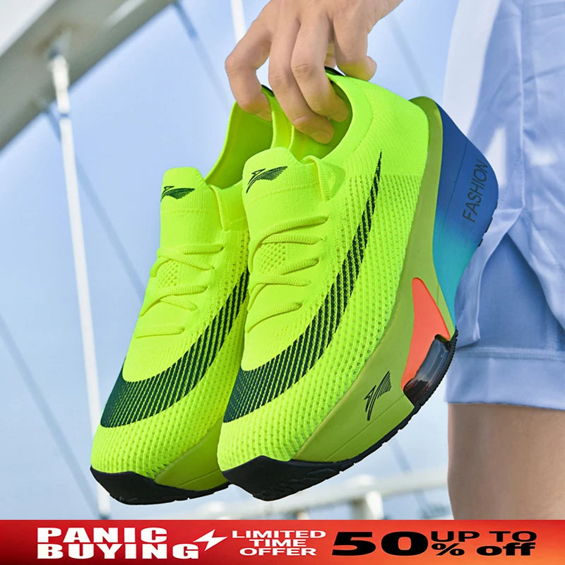 Men's Shoes Air Cushion Runner Trainers Tenis Plate Sports Running Shoes Women Comfortable Athletic Speciality Marathon Sneakers