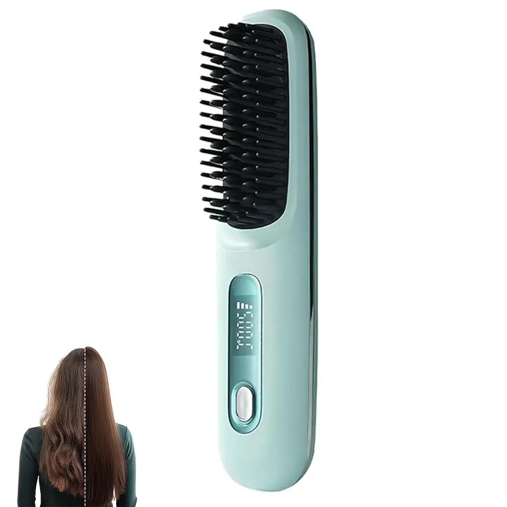 Thermostatic Electric Heating Heating Straight Hair Comb Wireless Portable Negative Ion Styling Tool Rechargeable USB Hair Tools